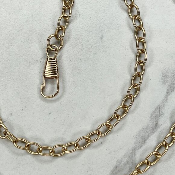 Gold Tone Chain Purse Strap Replacement Crossbody Shoulder Handbag 46" ✨ - Picture 11 of 12